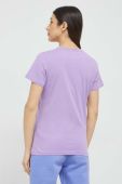 Бавовняна футболка Helly Hansen колір фіолетовий 34112-001