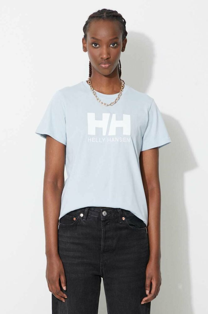 Бавовняна футболка Helly Hansen колір білий 34112-001 (3297352)