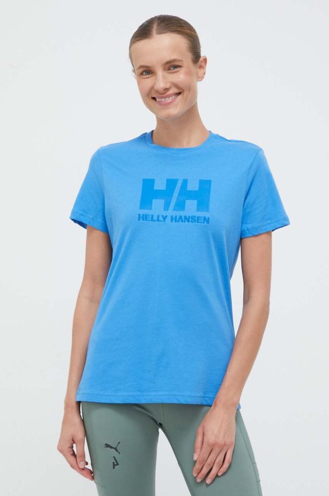 Бавовняна футболка Helly Hansen колір білий 34112-001 (3297364)