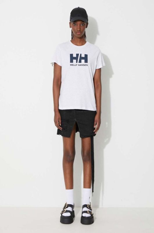 Бавовняна футболка Helly Hansen колір білий 34112-001 (3297348) фото 2