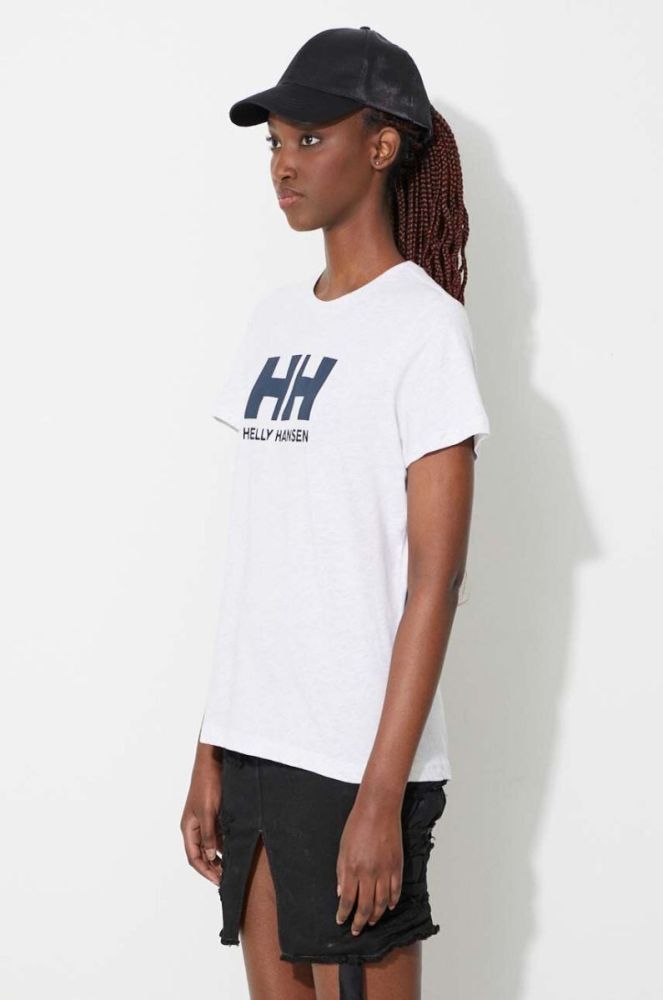 Бавовняна футболка Helly Hansen колір білий 34112-001 (3297348) фото 4