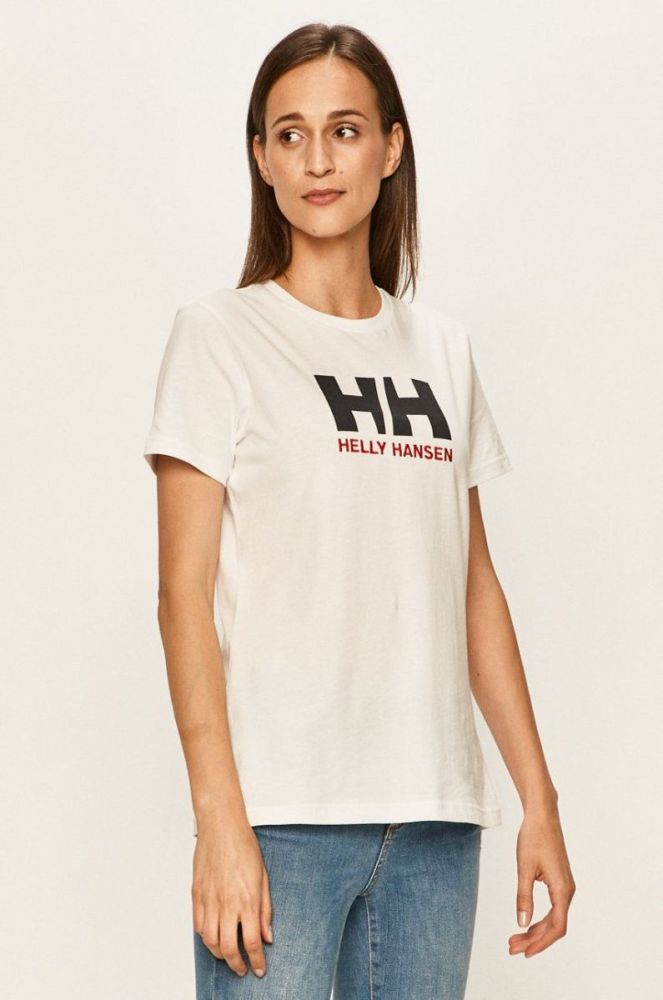 Бавовняна футболка Helly Hansen колір білий 34112-001 (599910) фото 4