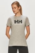 Бавовняна футболка Helly Hansen 34112-001 колір сірий (1269318)