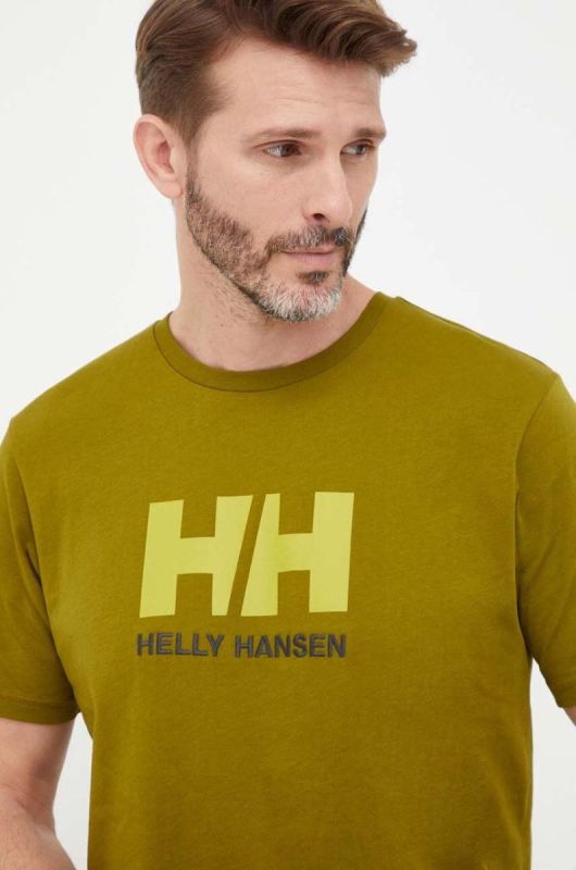 Футболка Helly Hansen чоловічий колір білий з аплікацією 33979-597 (3297375)