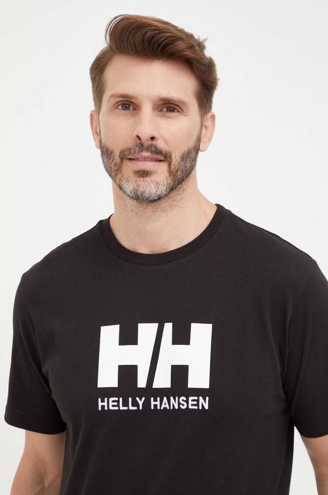 Футболка Helly Hansen чоловічий колір білий з аплікацією 33979-597 (3297300)