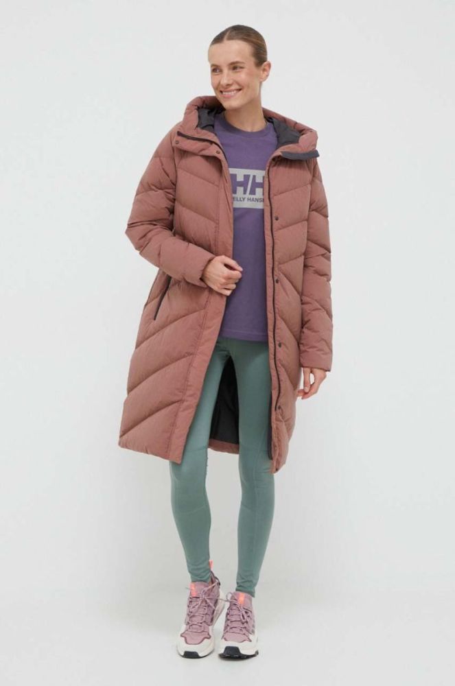 Бавовняна футболка Helly Hansen колір фіолетовий з принтом 53285-096 фото 5