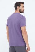 Бавовняна футболка Helly Hansen колір фіолетовий з принтом 53285-096