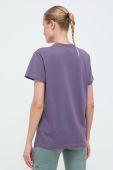 Бавовняна футболка Helly Hansen колір фіолетовий з принтом 53285-096