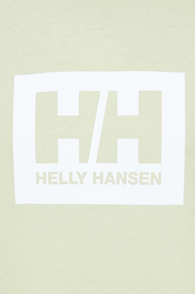 Бавовняна футболка Helly Hansen колір зелений з принтом 53285-096 (3448881) фото 10