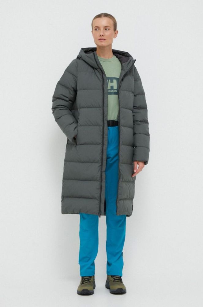 Бавовняна футболка Helly Hansen колір зелений з принтом 53285-096 (3448885) фото 4
