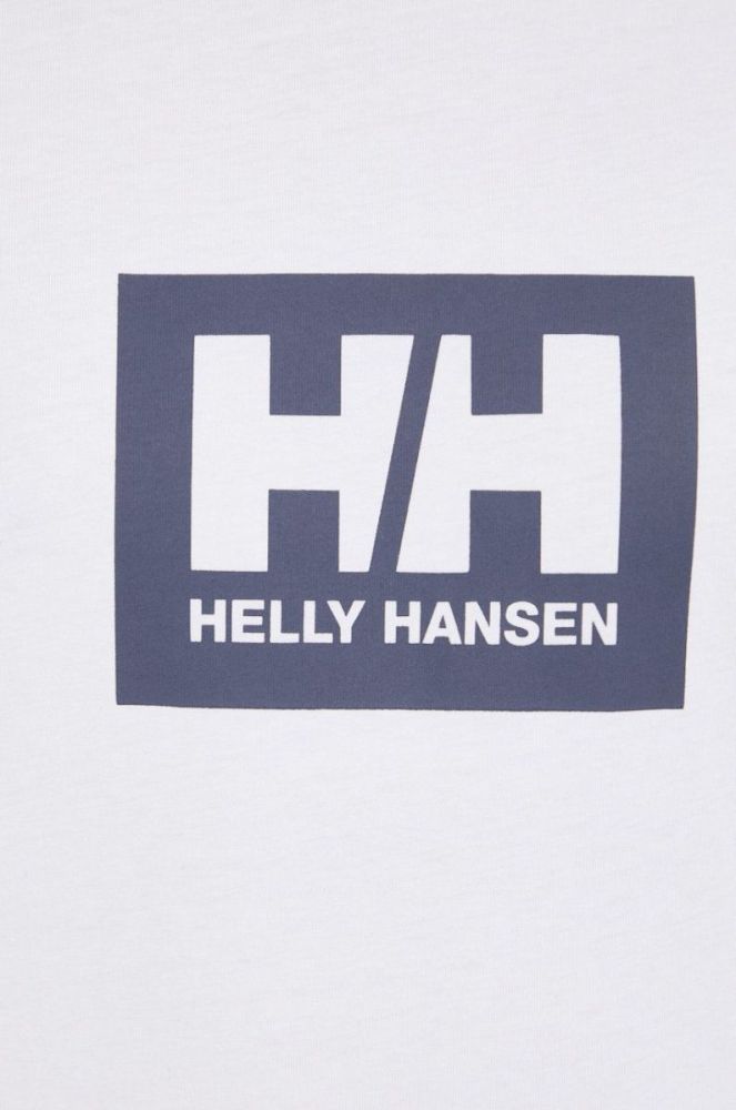 Бавовняна футболка Helly Hansen колір білий з принтом 53285-096 (1700182) фото 9
