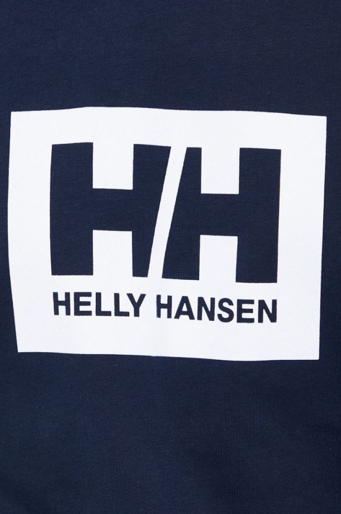 Бавовняна футболка Helly Hansen колір синій з принтом 53285-096 фото 6
