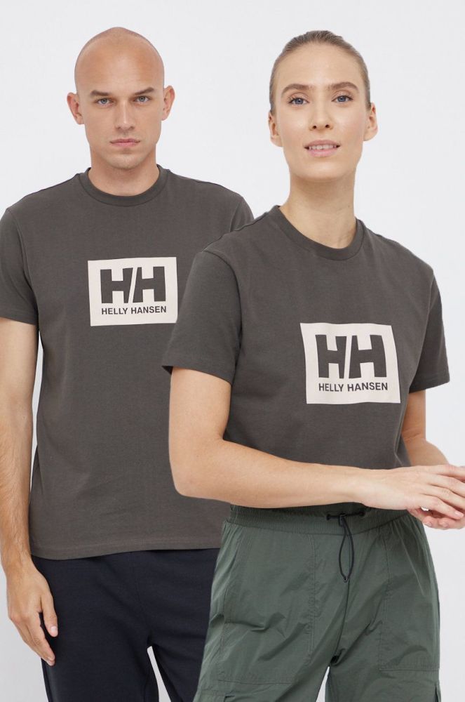 Helly Hansen - Бавовняна футболка 53285-096 колір зелений