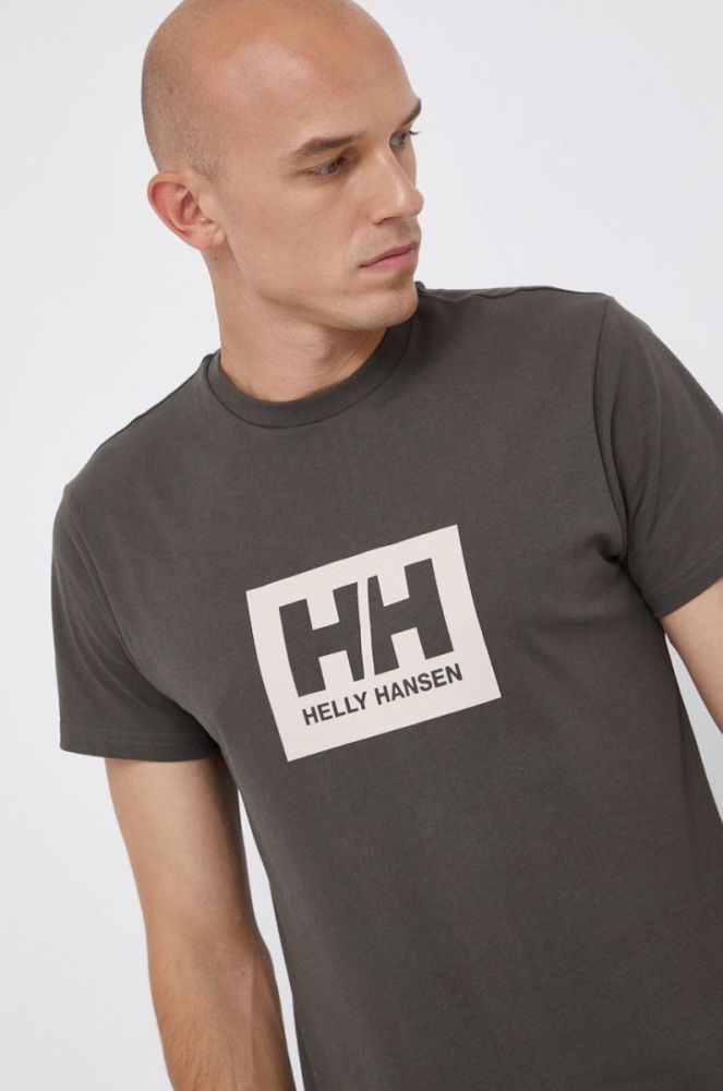 Helly Hansen - Бавовняна футболка 53285-096 колір зелений фото 6