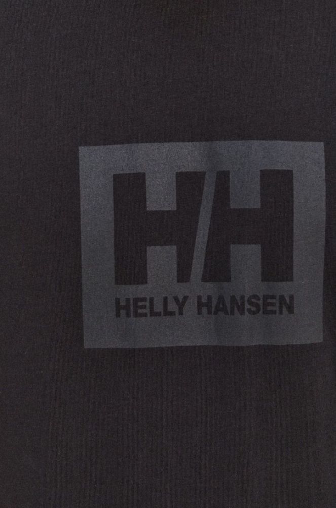 Бавовняна футболка Helly Hansen колір чорний з принтом 53285-096 фото 9