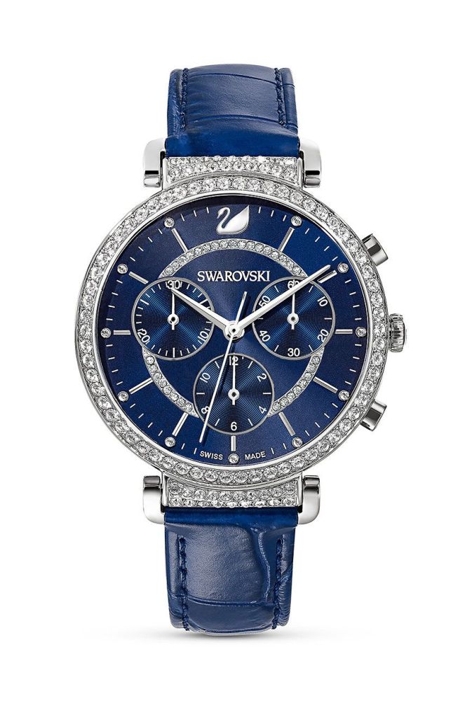 Swarovski - Годинник PASSAGE CHRONO колір темно-синій