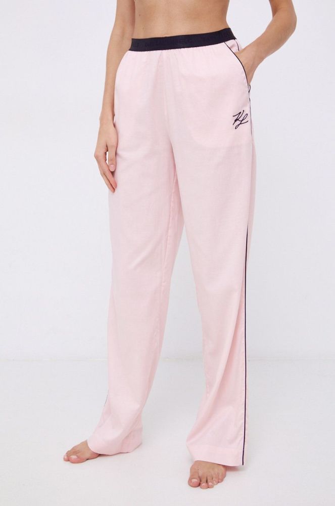 Karl Lagerfeld Піжамні штани колір рожевий