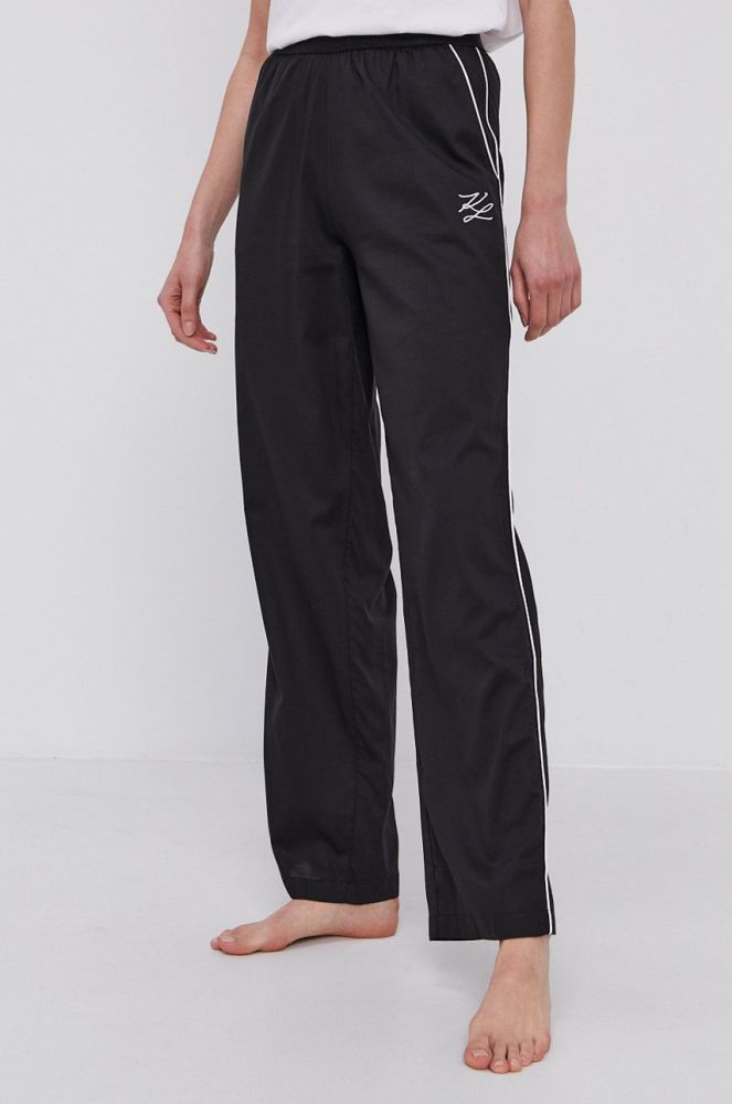 Піжамні штани Karl Lagerfeld жіночі колір чорний (1468228)