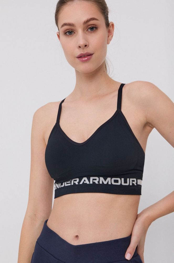 Спортивний бюстгальтер Under Armour Seamless колір чорний 1357719-678