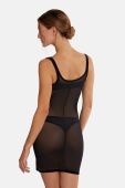 Wolford - Моделююча комбінація Tulle колір чорний