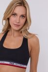Спортивний бюстгальтер Fila колір чорний Спортивний бюстгальтер Fila колір чорний