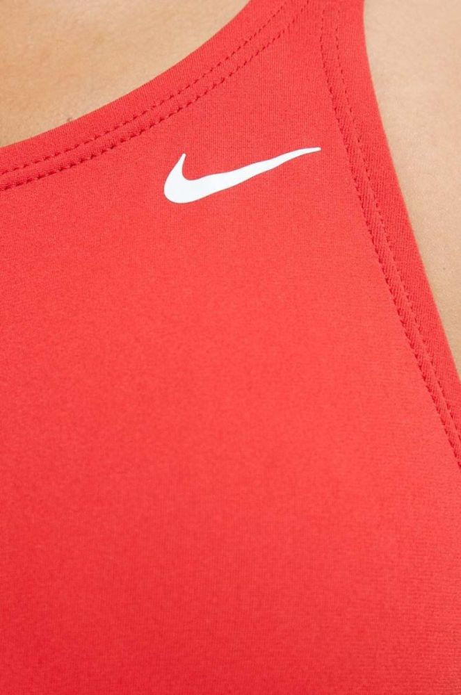 Суцільний купальник Nike колір зелений м'яка чашечка (3306444) фото 4