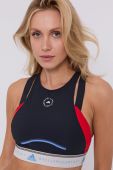 Купальний бюстгальтер adidas by Stella McCartney колір чорний м'яка чашечка