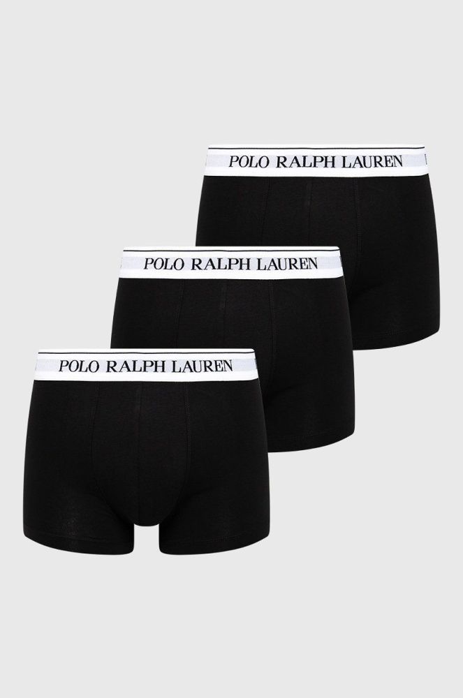 Боксери Polo Ralph Lauren (3-pack) чоловічі колір чорний (1412583)