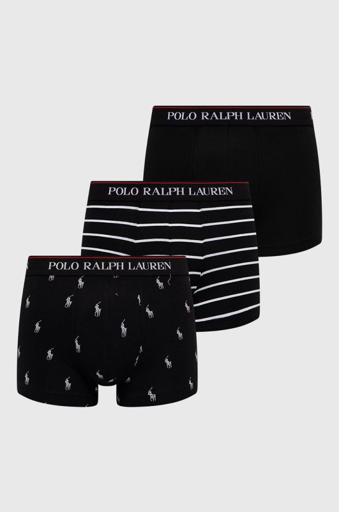 Боксери Polo Ralph Lauren (3-pack) чоловічі колір чорний (1440484)