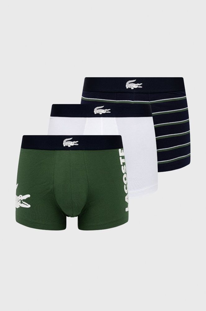 Боксери Lacoste (3-pack) чоловічі колір білий