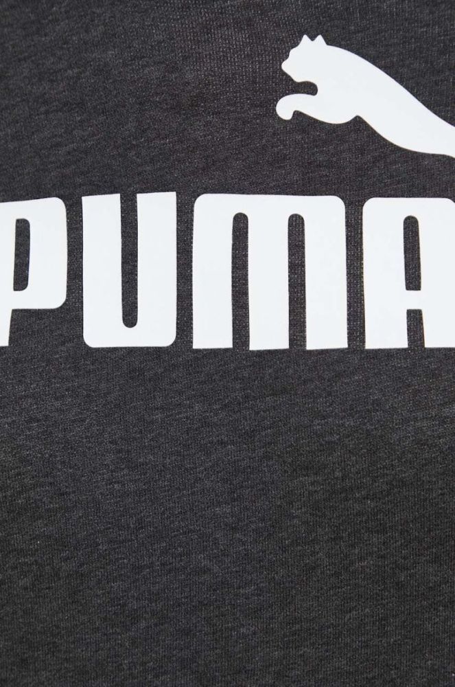 Кофта Puma жіноча колір сірий з капюшоном з принтом (3168207) фото 6