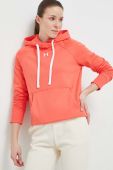Кофта Under Armour жіноча колір помаранчевий з капюшоном однотонна 1356317-100