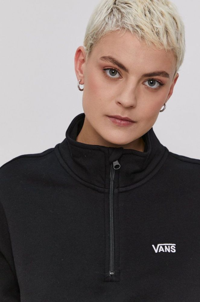 Бавовняна кофта Vans жіноча колір чорний гладка VN0A4R97BLK1-black фото 5
