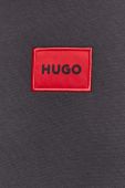 Бавовняна кофта HUGO чоловіча колір сірий з аплікацією