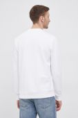 Бавовняна кофта HUGO чоловіча колір білий з аплікацією (1897152)