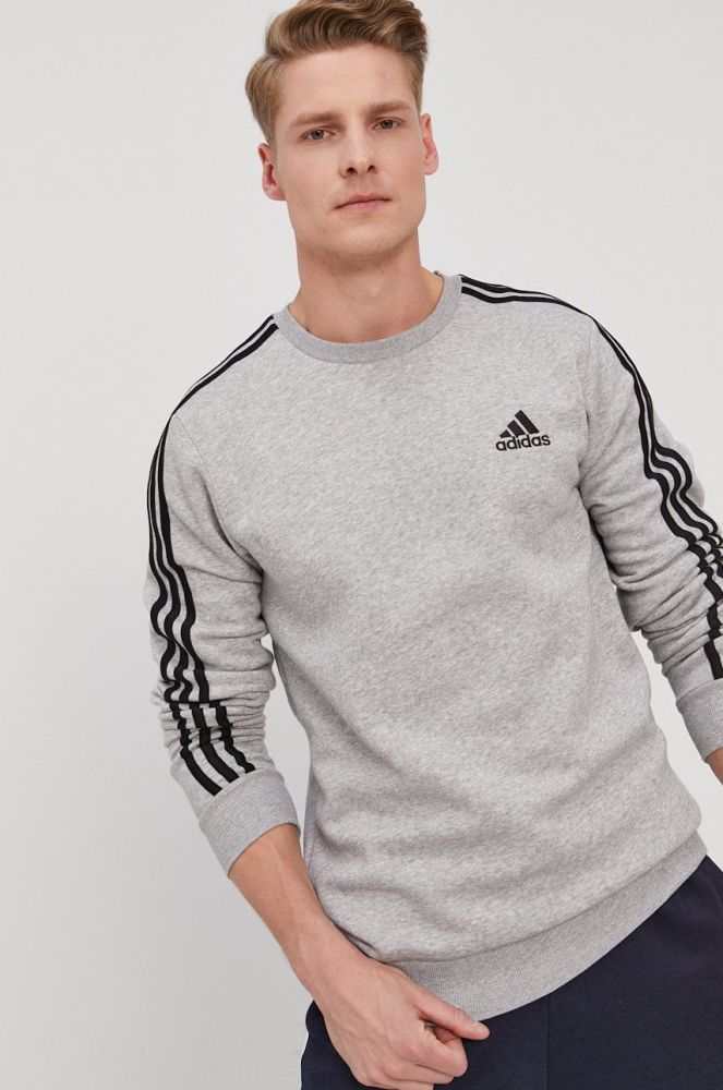 Кофта adidas чоловіча колір сірий меланж (1438200)