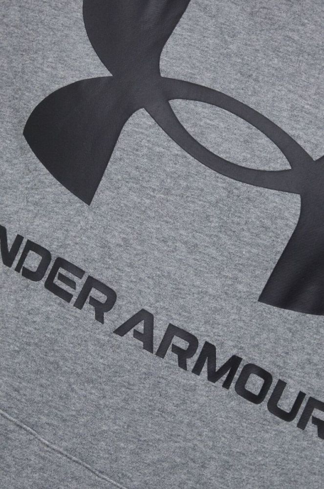 Кофта Under Armour чоловіча колір сірий з капюшоном з принтом 1357093-652 (3034965) фото 5