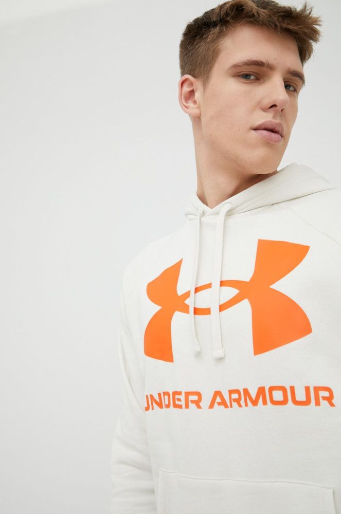 Кофта Under Armour 1357093 чоловіча колір бежевий з принтом 1357093-652