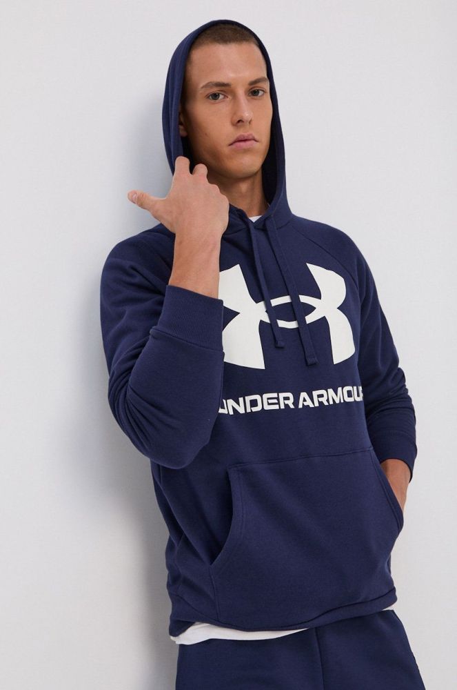 Кофта Under Armour 1357093 чоловіча колір синій з принтом 1357093-652