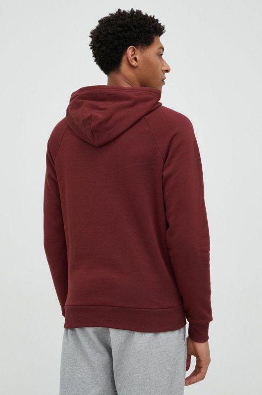 Кофта Under Armour чоловіча колір бордовий з капюшоном однотонна 1357092-408 фото 2