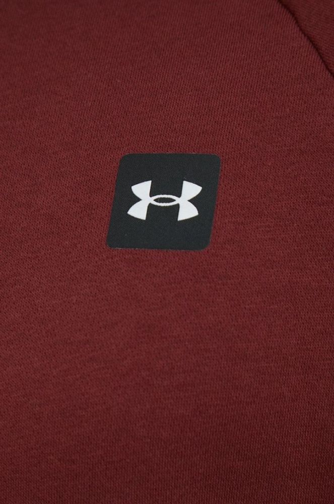 Кофта Under Armour чоловіча колір бордовий з капюшоном однотонна 1357092-408 фото 4