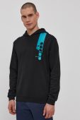Бавовняна кофта Diadora чоловіча колір чорний з принтом