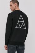 Кофта HUF чоловіча колір чорний з принтом (1497624)