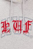 Кофта HUF чоловіча колір сірий з аплікацією (1494151)