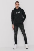 Кофта HUF колір чорний з принтом (1497632)