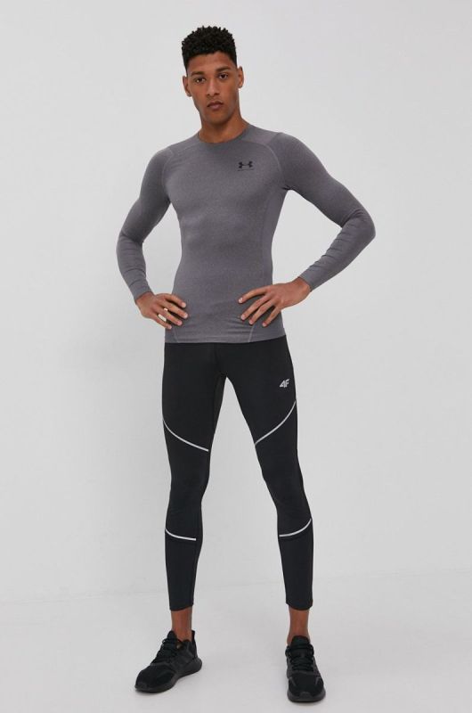 Лонгслів для тренувань Under Armour колір сірий однотонний фото 2