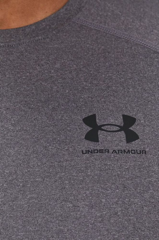 Лонгслів для тренувань Under Armour колір сірий однотонний фото 6