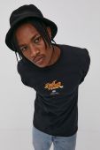 Лонгслів HUF чоловічий колір чорний з принтом