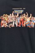 Лонгслів HUF чоловічий колір чорний з принтом