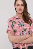 Сорочка Lee жіноча колір рожевий relaxed класичний комір